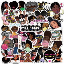 Load image into Gallery viewer, 50 Inspirational Melanin Poppin Fashion Sticker Decals