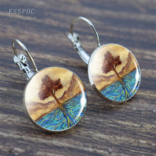 Load image into Gallery viewer, Tree of Life Silver Color Earrings