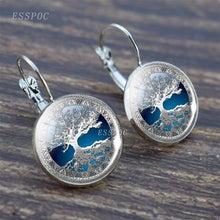 Load image into Gallery viewer, Tree of Life Silver Color Earrings