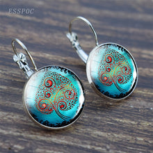 Load image into Gallery viewer, Tree of Life Silver Color Earrings