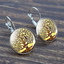 Load image into Gallery viewer, Tree of Life Silver Color Earrings