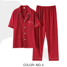 Load image into Gallery viewer, Striped Mens Luxury Satin Pajama Set