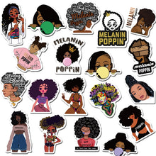 Load image into Gallery viewer, 50 Inspirational Melanin Poppin Fashion Sticker Decals
