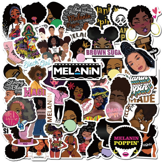 50 Inspirational Melanin Poppin Fashion Sticker Decals