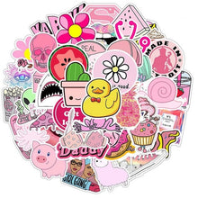 Load image into Gallery viewer, 50PCS Cool Summer Pink Pack Sticker Decals
