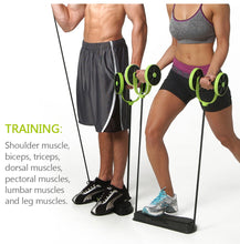 Load image into Gallery viewer, Ab Roller Resistance Band Exercise Aparatus
