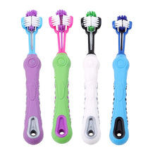 Load image into Gallery viewer, Three Sided Pet Dog Cat Toothbrush
