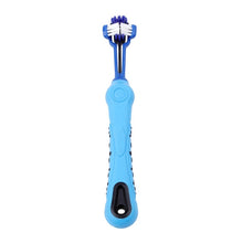 Load image into Gallery viewer, Three Sided Pet Dog Cat Toothbrush

