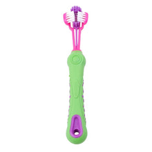 Load image into Gallery viewer, Three Sided Pet Dog Cat Toothbrush
