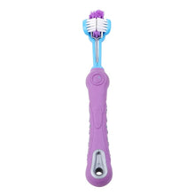 Load image into Gallery viewer, Three Sided Pet Dog Cat Toothbrush
